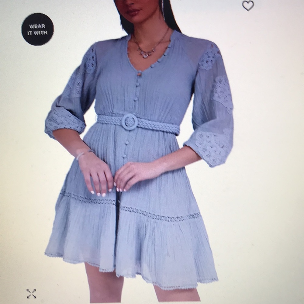 Guess Arita belted shirt dress size S